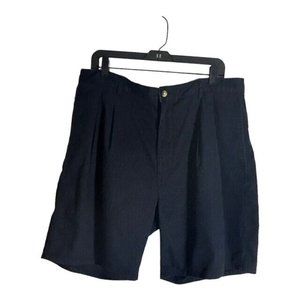 Slazenger Golf Pleated Shorts Men's Size 38 Black 100% Cotton Inseam 8.5"